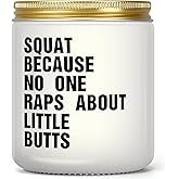 Motivational Fitness Gift for Gym Enthusiast - Inspirational Gifts for Workout Exercise Sports Lover, Encouragement Presents for Friend Women Men Her, Funny Lavender Candle for Christmas Birthday