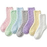 Women's Cozy Fluffy Fuzzy Socks Plush Home Sleep Slipper Socks - Warm Cozy Gifts Ideas for Women 5,6,7,8 Pairs
