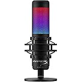 HyperX QuadCast S – RGB USB Condenser Microphone for PC, PS4, PS5 and Mac, Anti-Vibration Shock Mount, 4 Polar Patterns, Pop 