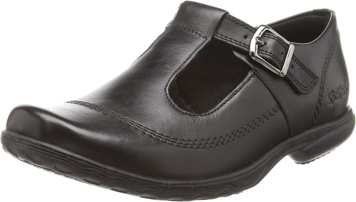 Kickers Girls Junior Black Patent Leather T Core Children Mary Jane School Shoes | eBay