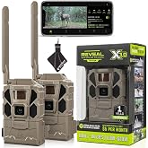 TACTACAM Reveal X Gen 3.0 Cellular Trail Camera - Multi Carrier, HD Photos &amp; Videos, Pre-Installed Antenna, Built-in GPS, Best Battery Life, Low-Glow, Fast Trigger Speed + Cleaning Cloth | 2PK