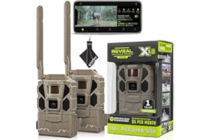 TACTACAM Reveal X 3.0 Cellular Trail Camera - Multi Carrier, HD Photos & Videos, Pre-Installed Antenna, Built-in GPS, Best Ba
