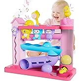 VOILBTOY Musical Toy for 1-2 Year Old Girls,Educational Baby Toys 12-18 Months,Ball Drop Toy with English & Spanish,Fine Moto