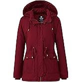 Wantdo Women's Winter Thicken Puffer Coat Warm Fleece Lined Parka Jacket with Hood