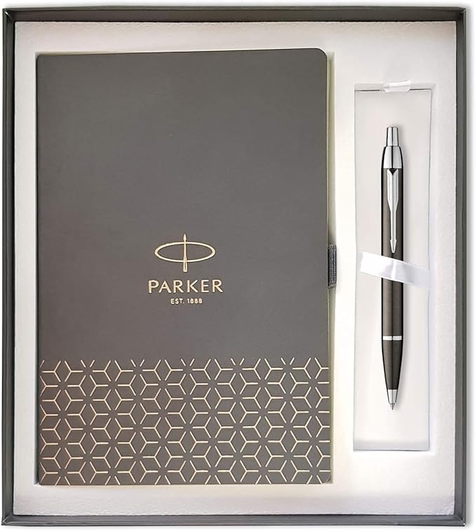 PARKER IM ballpoint pen with A5size notebook gift set gun metal