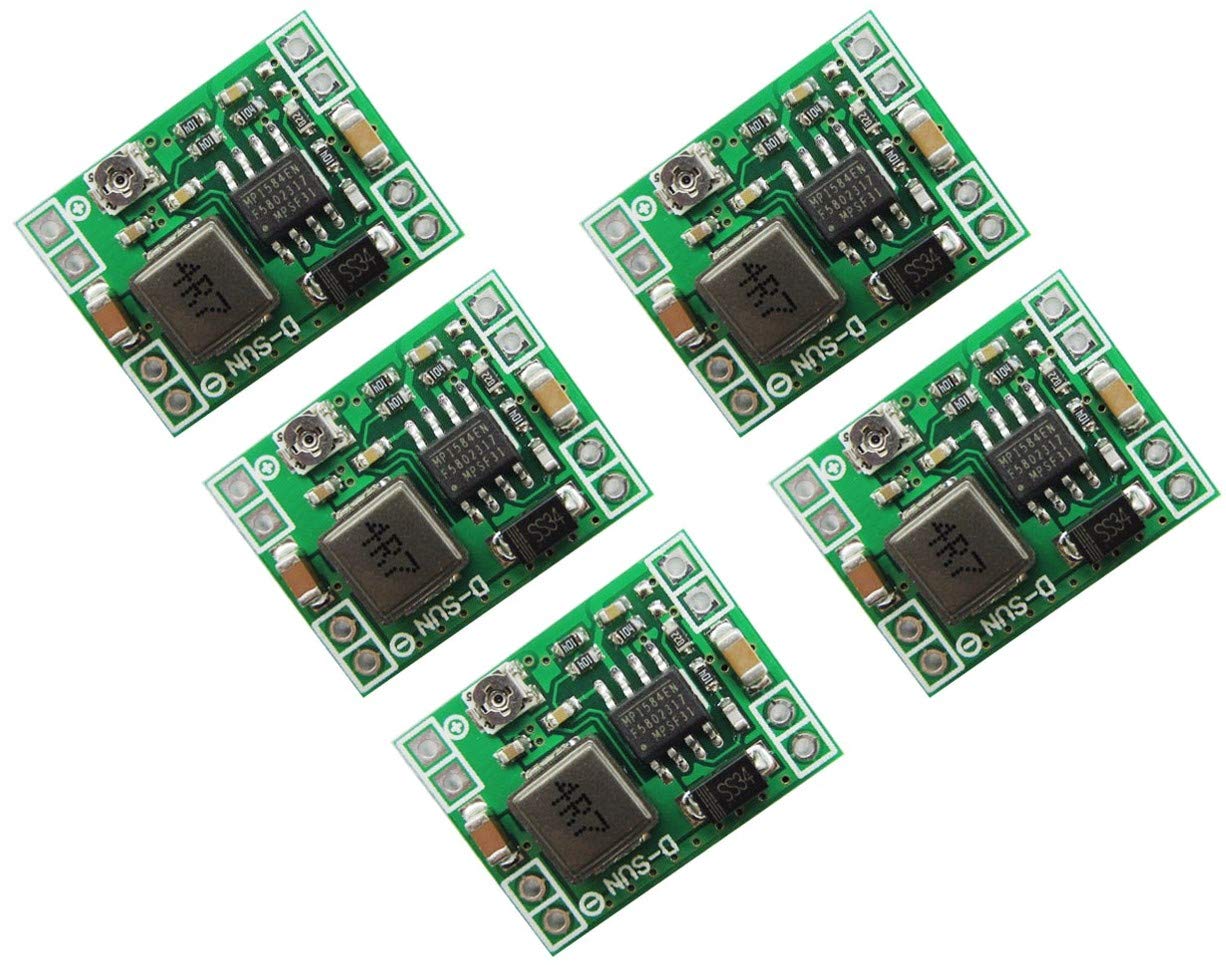 TECNOIOT 5pcs Ultra-Small DC-DC Step Down Power 3A MP1584 Adjustable Replace LM2596
