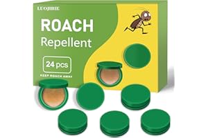 LUOJIBIE Roach Bait Stations, Natural Cockroach Repellent, Roach Traps Indoor/Outdoor Use, Roach Killer Indoor Infestation for Small & Large Roaches-24P