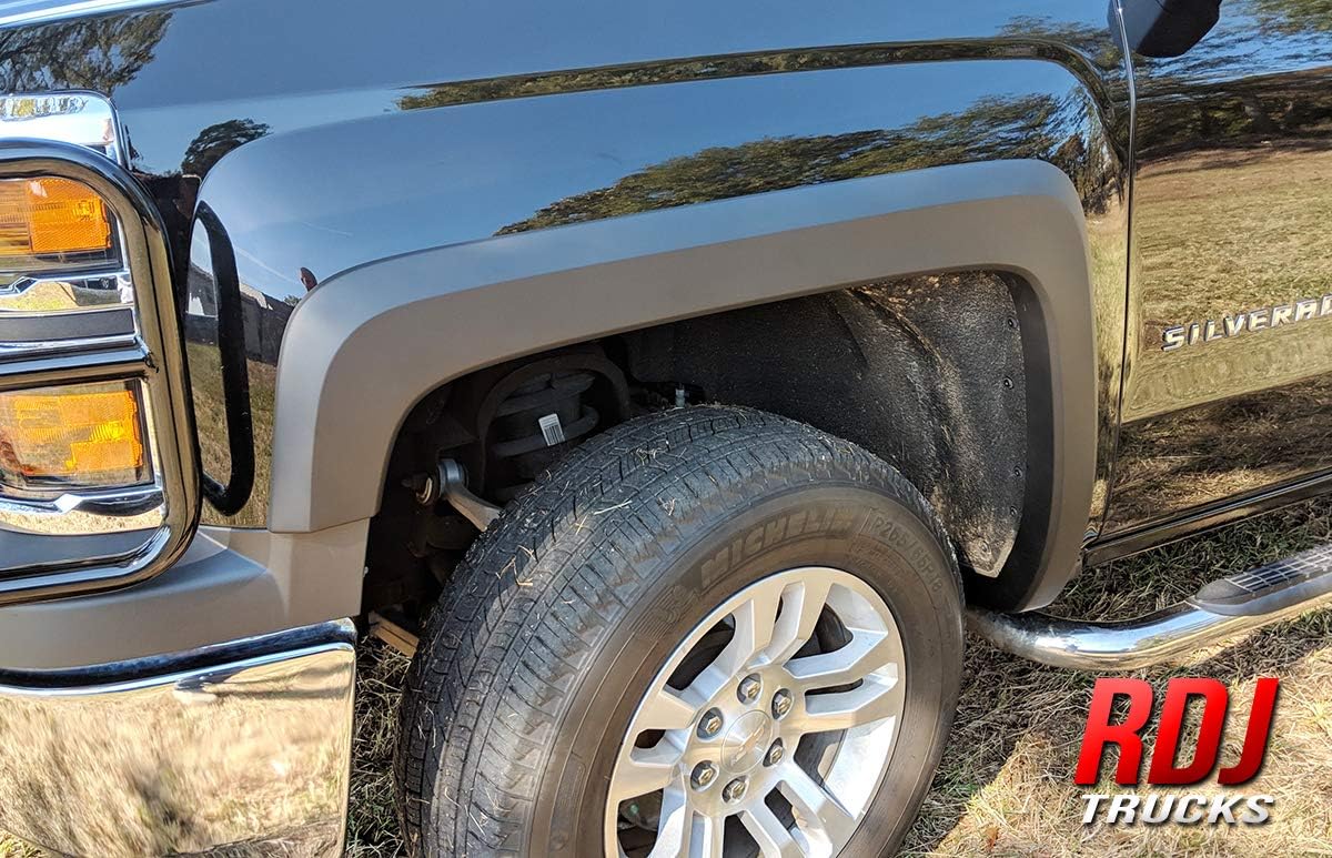 RDJ Trucks HWY-PRO OEM Style Fender Flares - Fits Silverado 1500/2500HD - Set of 4 Painted (GAZ / WA8624 - White)