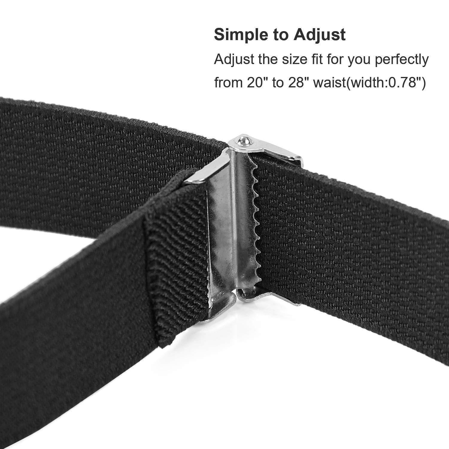 JASGOOD Kids Elastic Adjustable Belts, Stretch Belts for Boys and Girls with Leather Closure 2 Pack,Black+Coffee,Suit for Pants Size 20-28 Inches