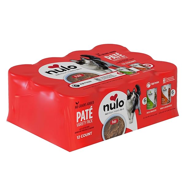 NULO VARIETY FLAVORS PATE WET CANNED CAT FOOD, 12.5 OUNCE (PACK OF 12)