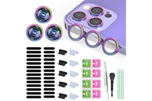 POHGELAN iPhone 14 pro max Camera Lens Protector iPhone Speaker Protector,Clean Phone Tool Speaker Dust Proof Stickers,The Phone Trumpet Dustproof Net Accessories,Compatible Apple iPhone 14 pro max(Colorful)