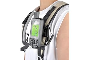 iGuerburn Backpack Tether for Garmin Handheld GPS inReach/eTrex/Rino/Alpha/Oregon/GPSMAP Series - Garmin Spine Mount Adapter with Safety Cord