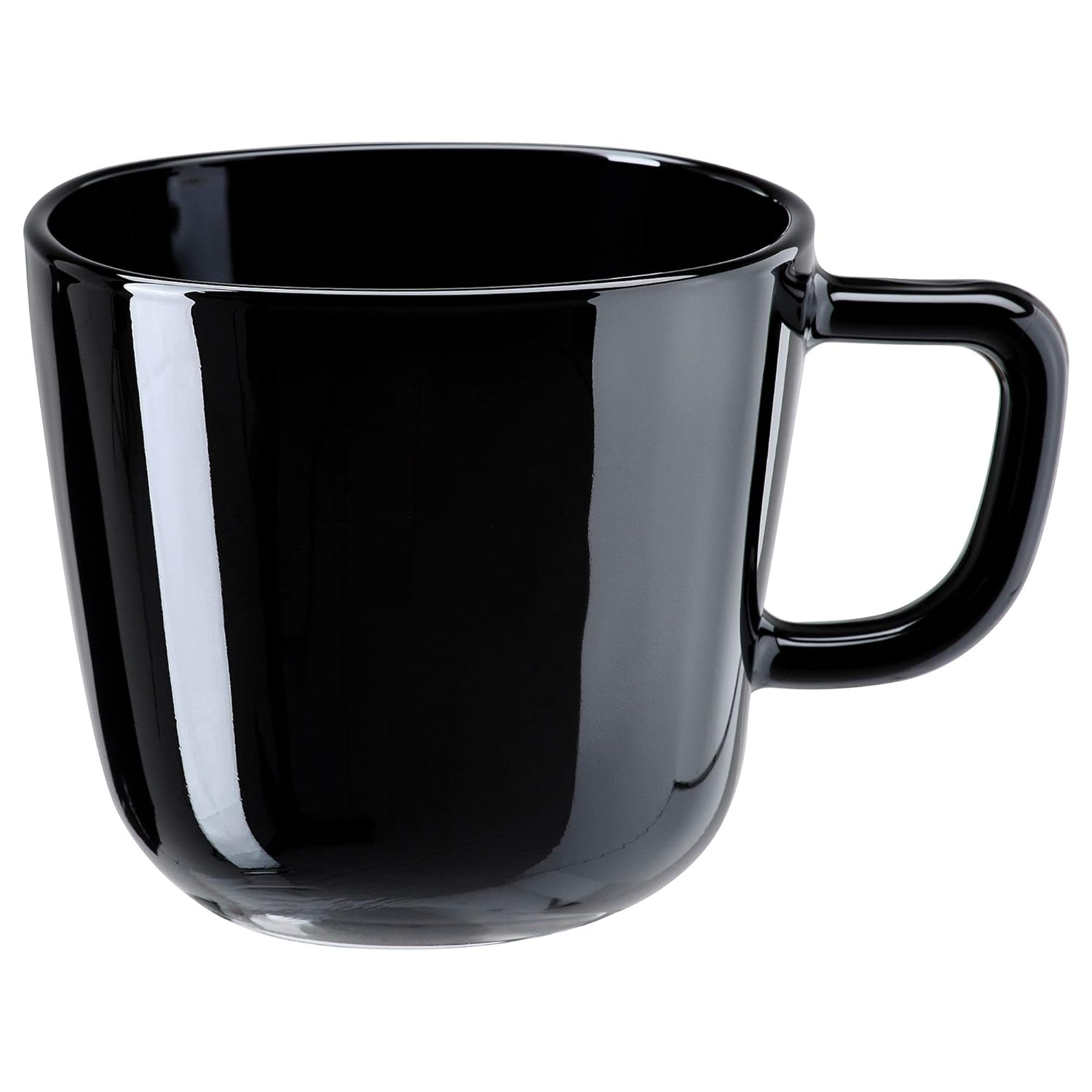 Buy IKEA Tempered Glass Coffee Mug (Black, 37cl, 1 Piece) Online at Low