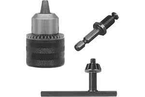HOLEPU 763198-1 3/8" Drill Chuck Adapter for Makita Impact Driver, Impact Drill Bit Adapter Keyless Chuck 1/4" Hex Shank