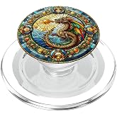 Stained Glass Dragon PopSockets PopGrip for MagSafe