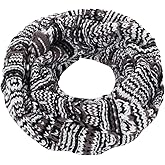Bohemian Style Three Tone Winter Knit Warm Infinity Circle Scarf - Diff Colors