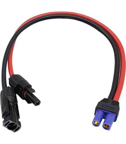Boladge 2 Paires Adaptateur Mâle et Femelle Connecteur EC8 Câble de Rallonge avec 10AWG 15CM Fil de Silicone pour RC Lipo Batteries Cars FPV Drones