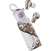 Skullcandy Dime Evo Wireless Earbuds, Bluetooth Headphones, Noise Isolating Fit, Up to 36 Hours Battery, Microphone for iPhone Android, Easy Carry with Clip-Anywhere Case - Realtree Edge Colors White