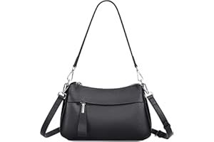 Over Earth Genuine Leather Crossbody Bags for Women Small Hobo Handbags Shoulder Purses with 2 Detachable Straps