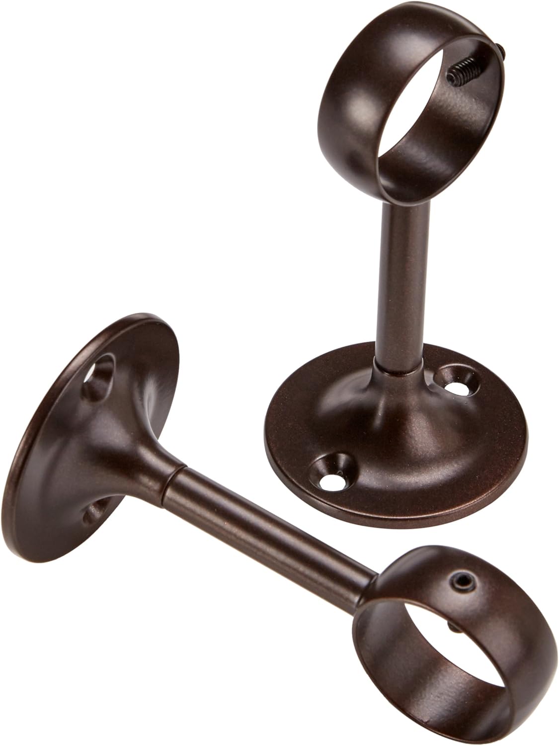 Basics Curtain Rod Ceiling-Mount Bracket, Set of 2, Silver Nickel: Home & Kitchen