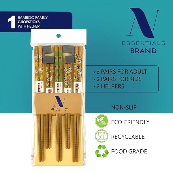 SNAPDRAGON 8-PACK OF CHICKEN PHO NOODLE SOUP BOWL 2.1 OZ + 1 SET OF BAMBOO FAMILY CHOPSTICKS BOX BY LAVINIA ESSENTIALS BRAND