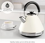 Morphy Richards Venture Cream Pyramid Kettle 1.5L 3kW Rapid Boil view 4