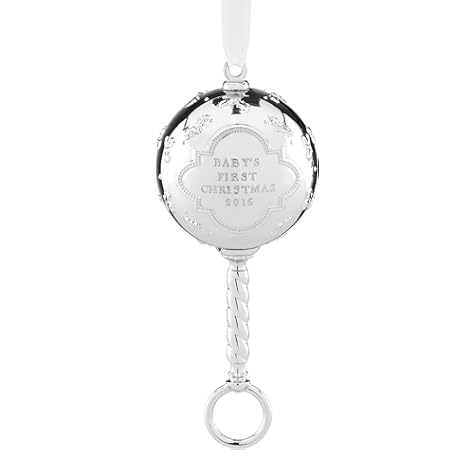 baby's first christmas rattle ornament