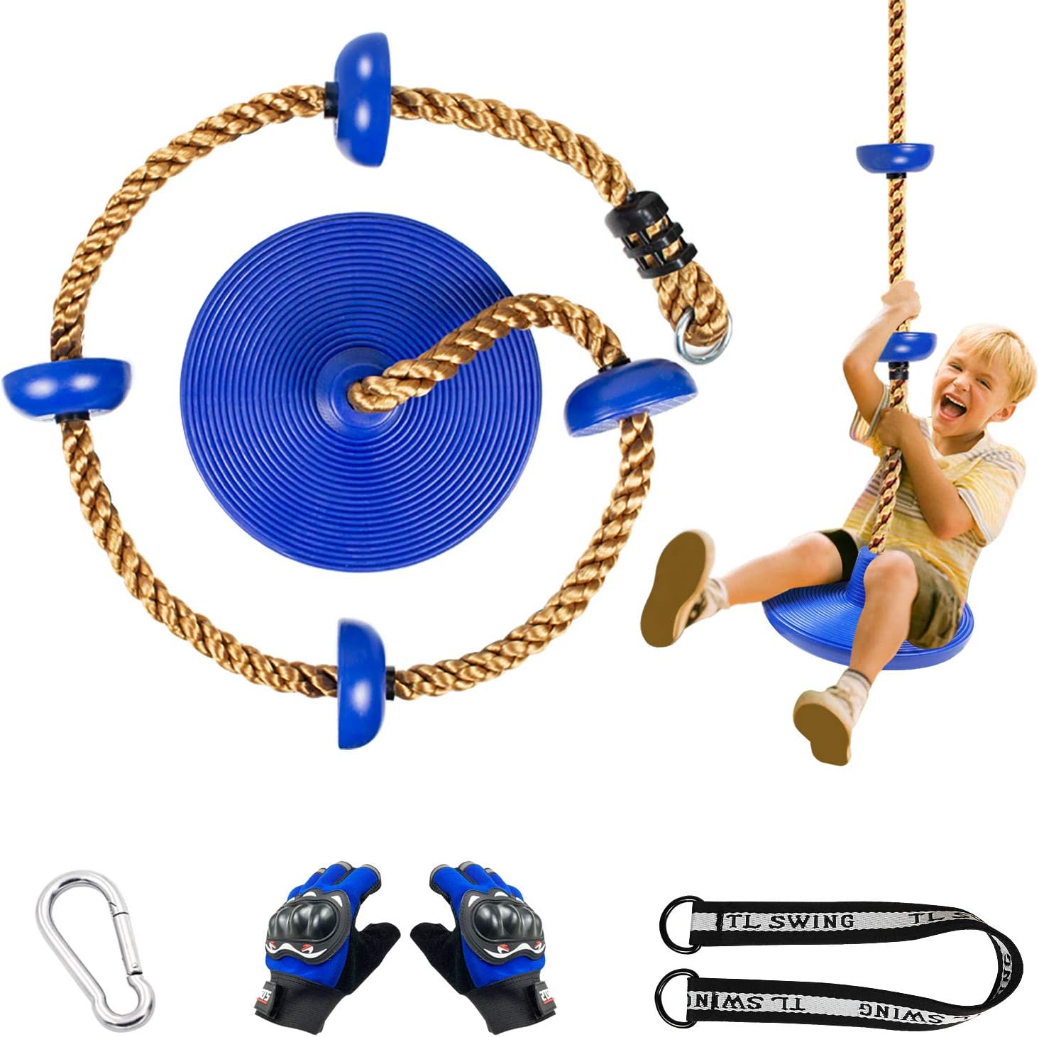 SSBRIGHT Kids Climbing Rope Knotted Tree Swing Ladder with