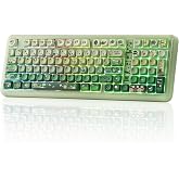 KiiBoom Phantom98 Lite 96% Wireless Mechanical Gaming Keyboard, VIA Custom | Creamy Keyboard with Gasket, 8000mAh Battery, Hot Swap, RGB Backlits, NKRO for Win/Mac (Green, Mossy Silent Switch)