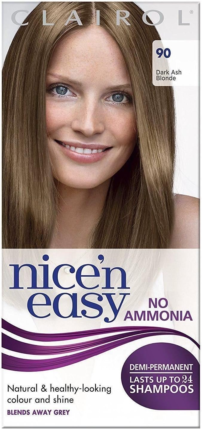 SIX PACKS of Nice N Easy No Ammonia Demi-Permanent Hair Colour 90 Dark Ash Blonde