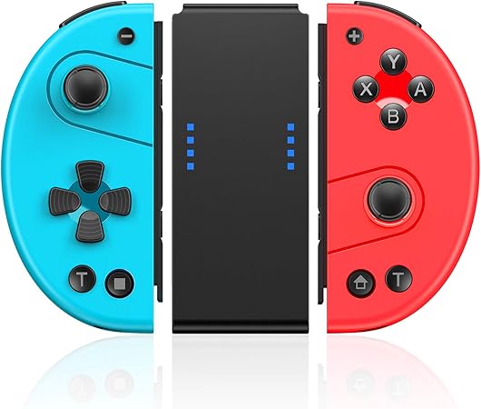 Amazon Com Joy Pad Controller For Nintendo Switch Switch Lite Kydlan Replacement For Switch Joycon Wireless Switch Controller Compatible With Dual Shock Motion Control Turbo Blue Red Mini Gamepad Computers Accessories