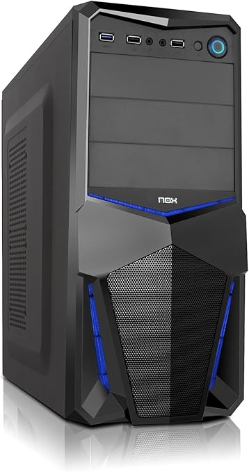 Nox PAX - NXPAX - Caja PC, ATX, USB 3.0, Color Negro Azul: Nox: Amazon.es: Informática