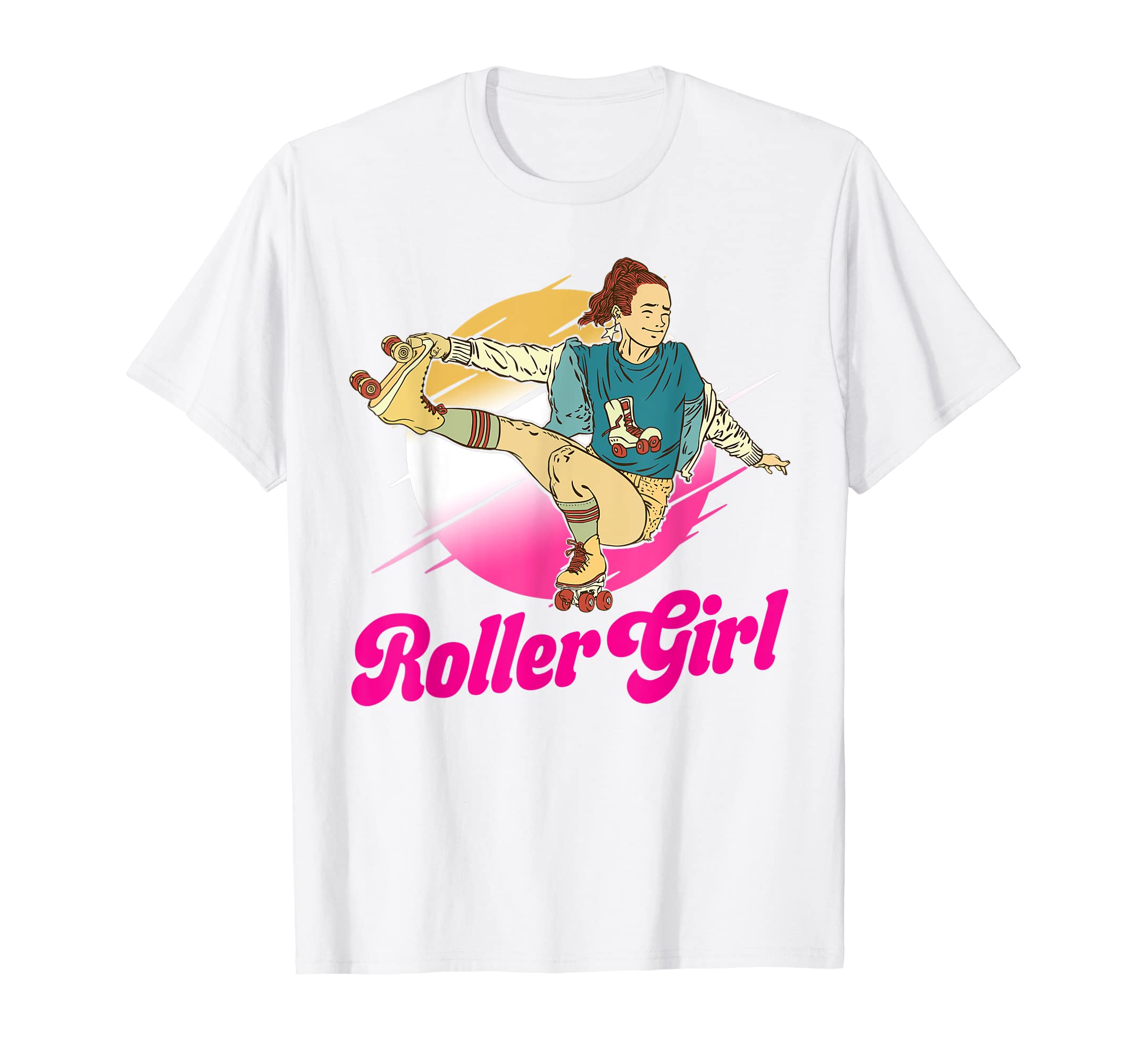 Roller Girl Skates Womens Skatter Vintage Retro 70s 80s T-Shirt