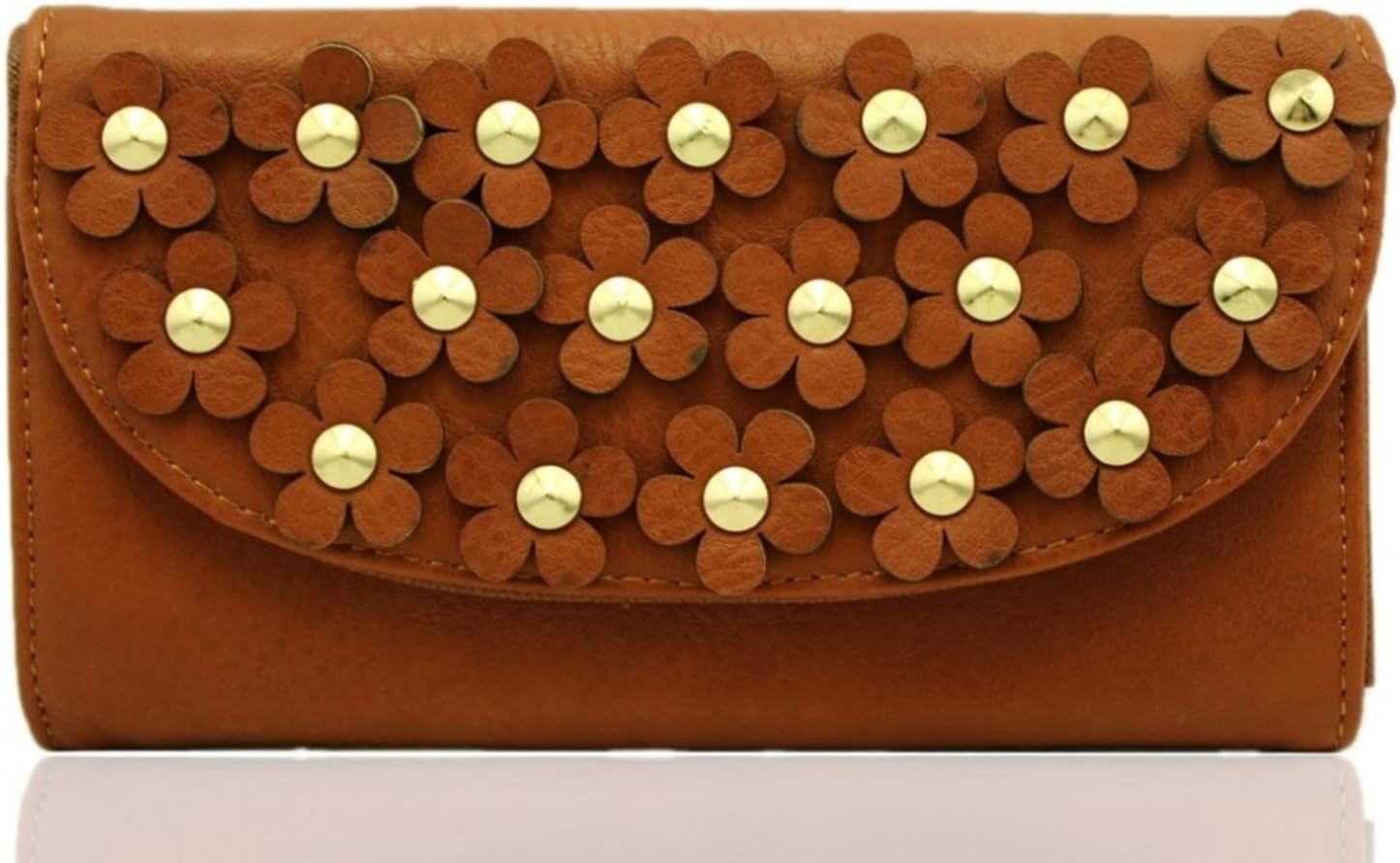 Women's LARGE DAISY FLORAL FLOWER FUNCTIONAL EVENING CLUTCH PURSE WALLET