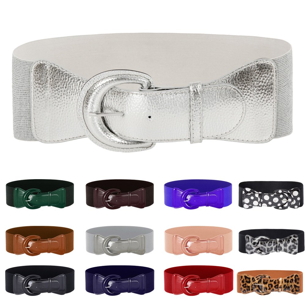 GRACE KARIN Womens Wide Stretchy Cinch Belt Vintage Chunky Buckle Belts S-XXXXL