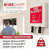 Firechief Kitemarked Fire Blanket 1m x 1m Rigid Case BS EN 1869 Certified view 2