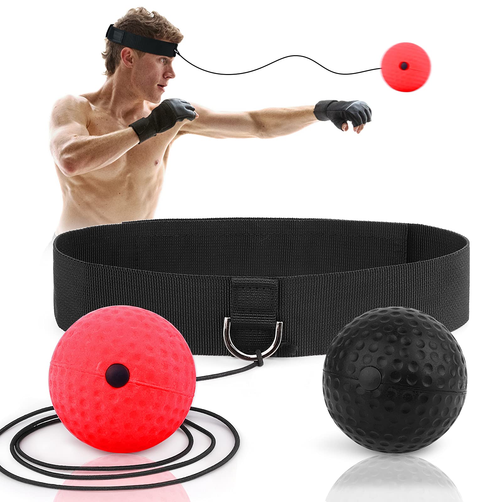 ansd Boxing Reflex Ball, Boxing Training Ball, Hand Eye Coordination and Fitness, Training Equipment Training Suitable for Adults/Children, The Best Head-mounted Boxing Ball Equipment