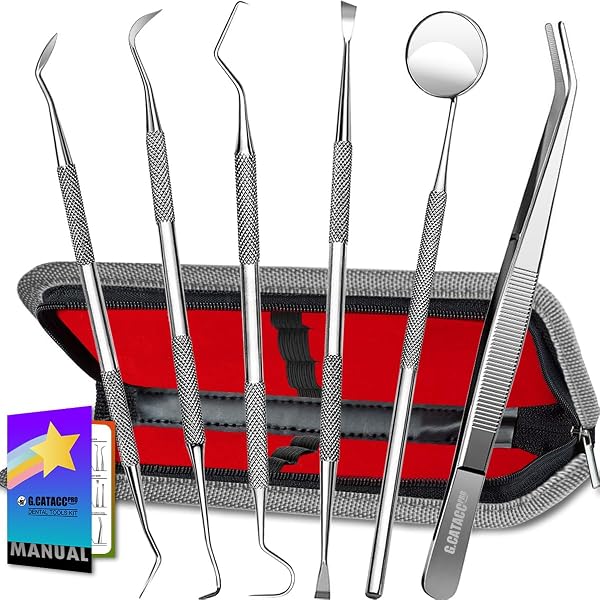 Teeth Cleaning Kit Professional 7-Piece Dental Oral Hygiene Kit – Deep ...