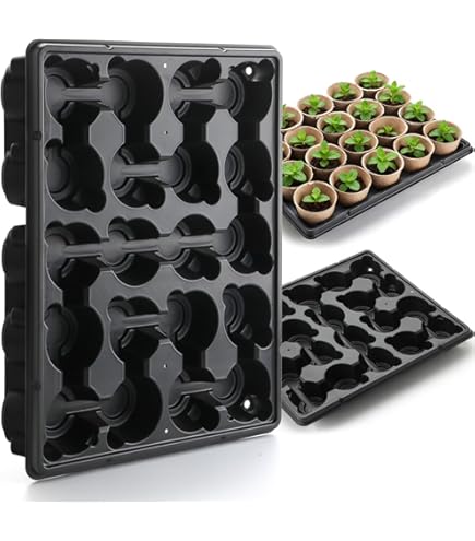 1000 Pack 3.15 Inch Peat Pots Plant Starters Kit Seedling Start Trays Germination Nursery Pots Seedling 1000 Pcs Plant Labels 10 Transplant Tool Squa