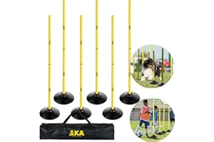 AKA SPORTS GEAR Agility Pole Accessory- Pole & Base Accessory for Soccer/Dog Agility Training