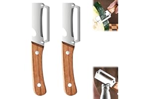 2PC Multi-Functional Vegetable Peeler for Kitchen,Vegetable Peeler Wooden Handle,2-in-1 Stainless Steel Fruit & Vegetable Pee