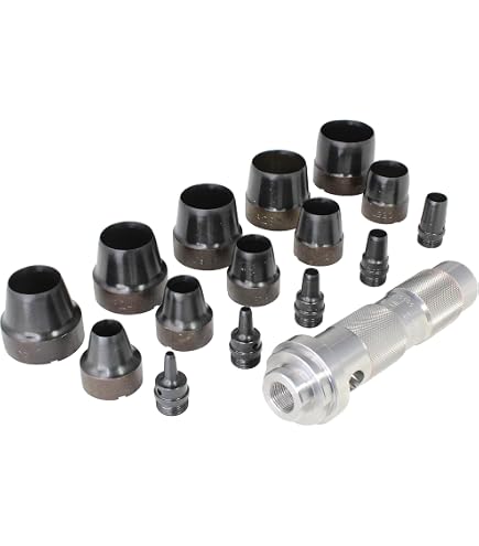 A&E Hand Tools 950 Gasket Hole Punch Set – 11-Piece, USA-Made, Includes 10 Punch Sizes 1/4" To 1" + Long Driving Mandrel