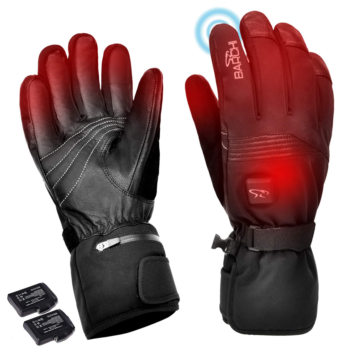 Heated Gloves for Men Women, Touch Screen Electric Rechargeable Battery