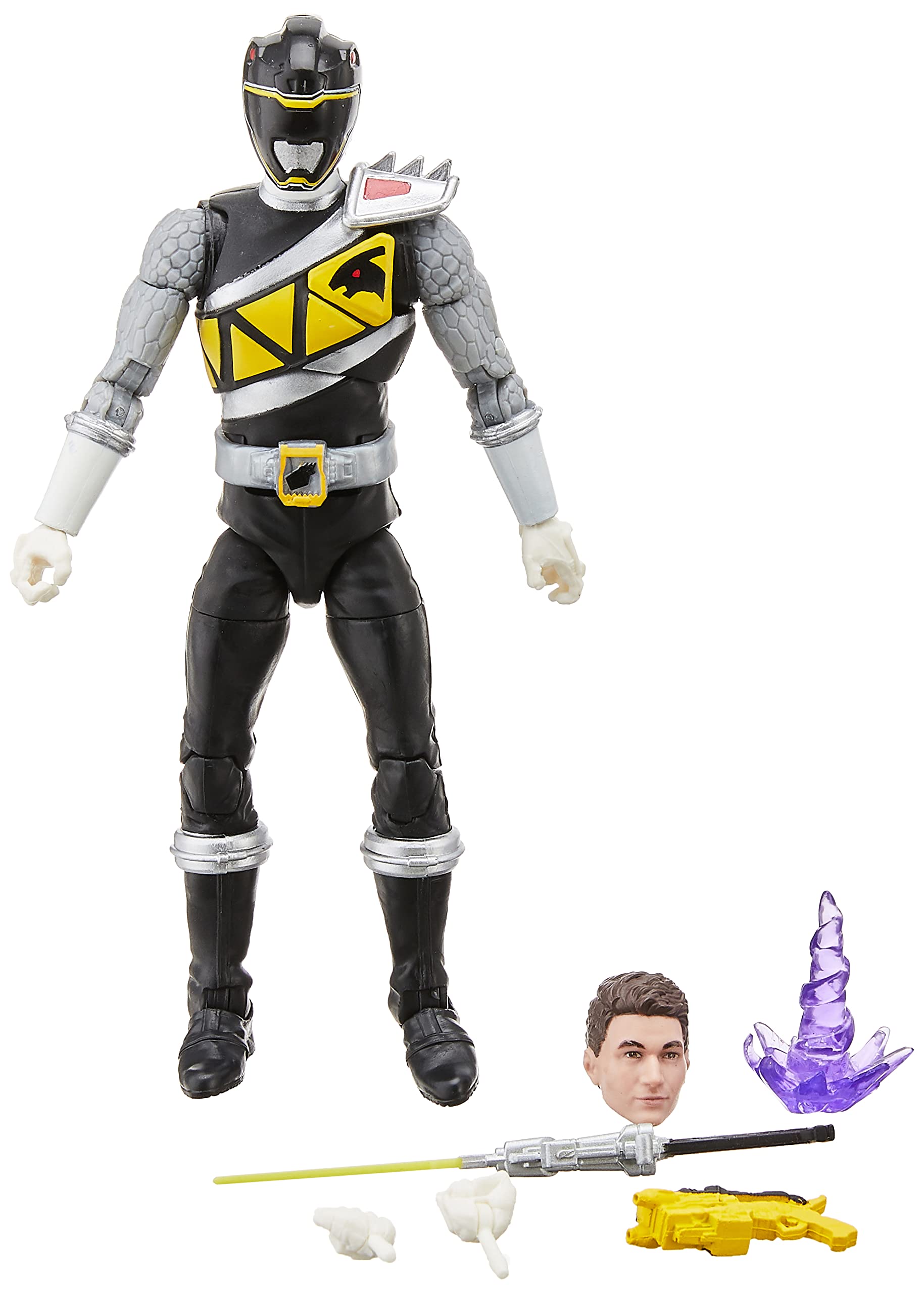 Power Rangers Hasbro Lightning Collection 15 cm Dino Charge Black Ranger Premium Action Figure to Collect with Accessories