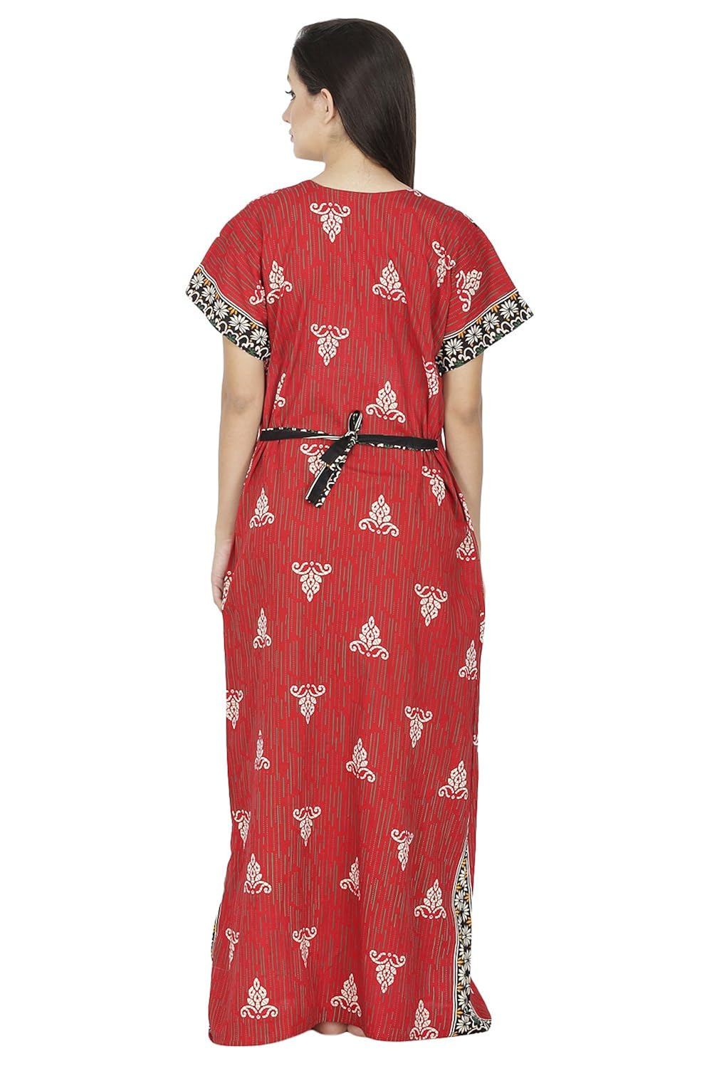 secret wish women's cotton nighty, nightdress (free size)