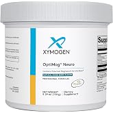 XYMOGEN OptiMag Neuro, Mixed-Berry Flavor, 5.29 Oz | Brain Health and Relaxation Support, Magnesium Glycinate and L-Threonate, Chelated Magnesium Powder