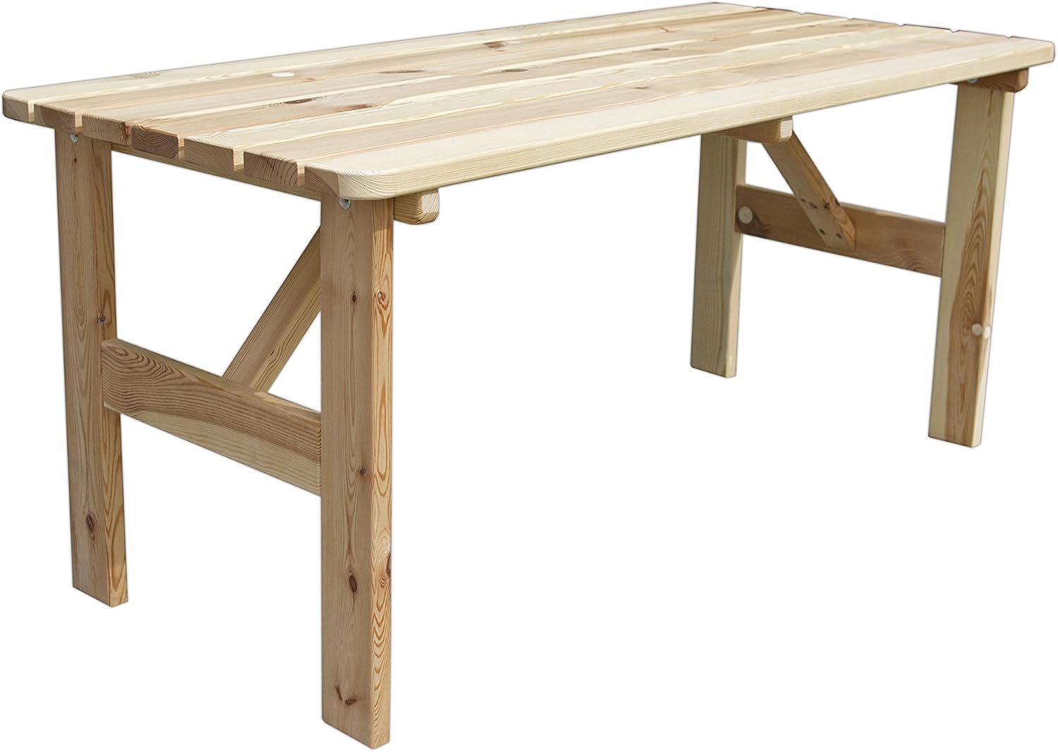 Rojaplast Viking 150 Wooden Garden Patio Table Natural 150 X 70 X 68 Cm Amazon Co Uk Garden Outdoors