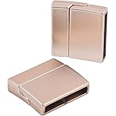 KONMAY 5 Sets 20.0x3.0mm Glue-in Style Flat Magnetic Clasps for Jewelry Making