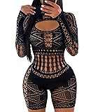 Buitifo Woman Lingerie Bodysuit Fishnet