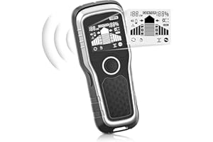 Handstar Stud Finder Wall Scanner - 6-in-1 Upgraded Multifunction Auto Detection with LCD Display & Audio Alarm for Wood, Metal & AC Wires, Ideal for Home DIY & Professional Contractors (Light Silver)